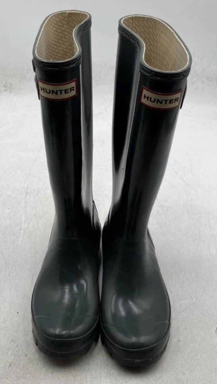 Hunter Unisex Adults Dark Green Rubber Knee High Rain Boots Size M4 W5